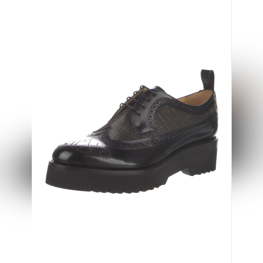 The Office of Angela Scott Leather Oxfords NWOT